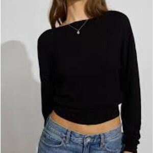 Dynamite Black Long Sleeve Top